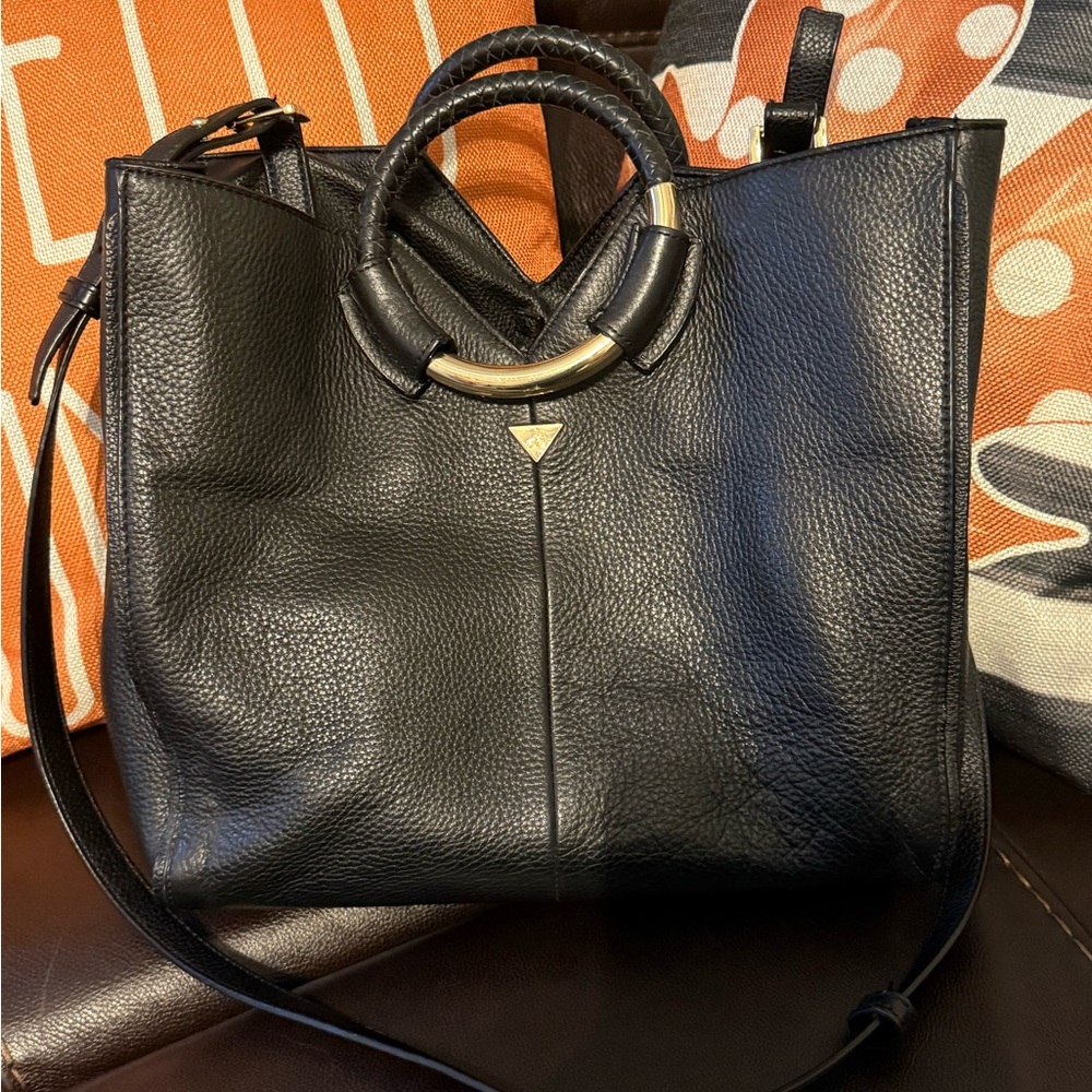 Sam Edelman - Whitney Black Tote with Gold Details